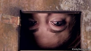 Preview 3 of Gal Dote - Upside down bondage with head in stock