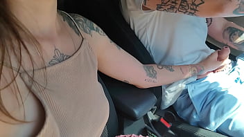Preview 2 of Footing Pusy - I gave a ride to a blogger and fucked her!