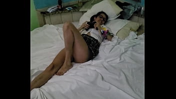 Preview 1 of Petite Brutal Dildo - brunette nerd on xbox