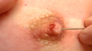 Preview 3 of Braxzer Mom Sex - Playng with Long skewer and accupuncture im my tits 2