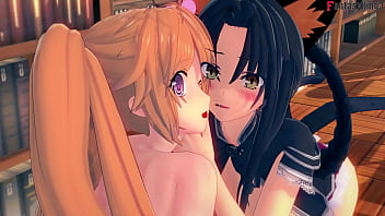 Preview 4 of 89com In Kamasitra Massage - Kuroka &amp_ Irina Lesbian Sex | HS DXD NTR Madness 6 | Full &amp_ POV on Sheer &amp_ PTRN: Fantasyking3