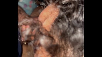 Preview 2 of Hairy Stand Licking - Mamadora de verga experta mi vecina Frida es bien puta