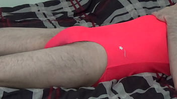 Preview 2 of Doubts Sex - Jerking My Cock Wearing Orange Leotard