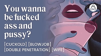 Preview 1 of Mom And Sister Fuking The Son - Cuckolding wife gets double penetration and begs for anal creampie | She wants two big dicks in her hole | Cuckold real couple