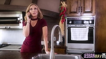 Preview 1 of Elsa Janu Sex - Sexy blonde lesbian santa babe gives it away