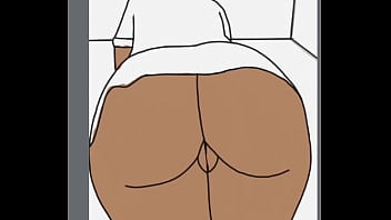 Preview 2 of Desi Indian Xex - Drawing of girl in short dress showing pussy from the back