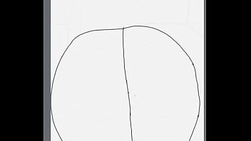 Preview 1 of Desi Indian Xex - Drawing of girl in short dress showing pussy from the back