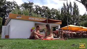 Preview 1 of Kleine Illy - HUNT4K. Hunter meets girl on public beach and has anal sex with her