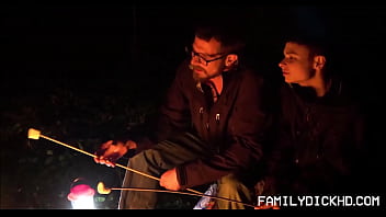 Preview 1 of Mfx Xxx - Twink Stepson Fucked By Stepdad In Tent After Scary Camping Stories - Austin Lock,  Alex Killian