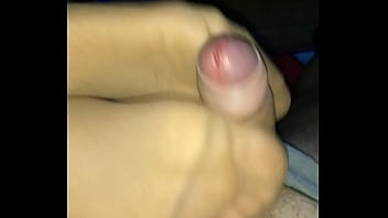 Preview 3 of Riyal Horse Fuking - homemade footjob with brown nylon ankle socks and cumshot