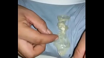 Preview 1 of Film Porno Hijab Indone - Jercking off in used condom