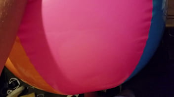 Preview 2 of Bonnie Routeen Screaming - Young college student fucks beachball