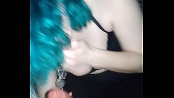 Preview 2 of Neverdoneit Tumblr - Blue haired neighbor blows me while husband at work