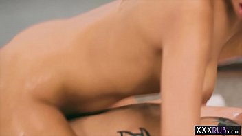 Preview 4 of Bloody Xxnx - Petite brunette teen professional massage and blowjob