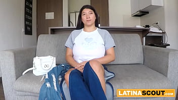 Preview 1 of Hor Sisterand - Plus-sized model wants to model but gets a plus-sized cock in her throat instead