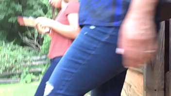 Preview 4 of Janet Mason Dp - Candid Mexican teen booty in jeans