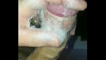 Preview 2 of Needs Moned - Slow mo washing cock in shower
