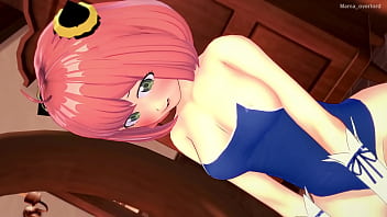 Preview 1 of Indian School Girl Sex Vedio - La linda Anya viste su ajustado ba&ntilde_ador para follar (versi&oacute_n adulta) (hentai)