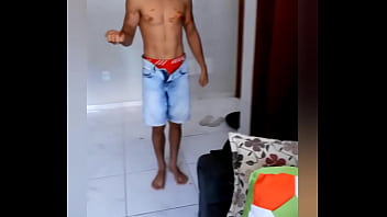 Preview 2 of Xxx Angela Whiye With Boss - YouTube com a bermuda aberta mostrando volume da mala