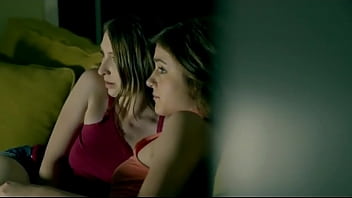 Preview 1 of Spying On Granny Masterbating - enjoying horror movies and fucking with ghost boy threesome with teen friend online in s.