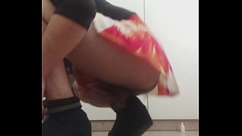 Preview 3 of Raylay An - Flapping my dick in mini skirt with buttplug