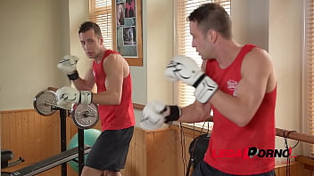 Preview 1 of Xxxx Voice - Sex Kittens Mea Melone &amp_ Stella Cox get Anal Sex from Boxing Pro GP511