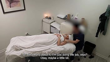 Preview 3 of Mom Chudi Son - Kendal,  MILF with tattoos was convinced to fuck her massage therapist!