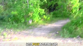 Preview 2 of Sexual Film Maya Khalifa - Let&#039_s Fuck Outside - Skinny Amateur Anal Fucked in Public