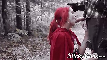 Preview 2 of Hidden Place Xxx Play - French redhead eating cum before cosplay doggystyle