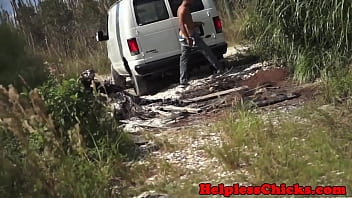 Preview 3 of Frezzerr Porno - Smalltits hitchhiker facialized after sucking