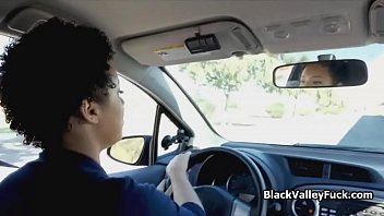 Preview 2 of Blavk Sex - Black cutie rimmed after failed driving test