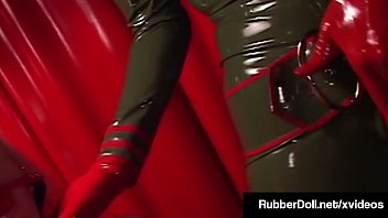Preview 2 of Using Dykespage3 - FemDom Latex Queen RubberDoll Fucks Blonde !