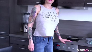 Preview 1 of Eva Adam Rough Sex - German Teen - Deutsche Babysitterin vom Chef gefickt als seine Alte arbeiten ist