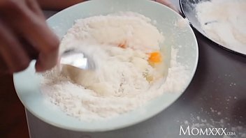 Preview 1 of Pictures Jav - MOM Sexy ebony MILF Kiki Minaj deepthroats and fucks in kitchen