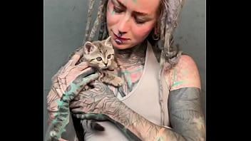 Preview 1 of Entonces Cum - What do you think? Do the kittens fit my bodysuit perfectly? ?How do you feel about mixing fashion with fun?#Fashi...