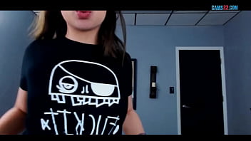 Preview 1 of Nylonupblic - Brunette teen teasing her online friends on webcam chat   NAME