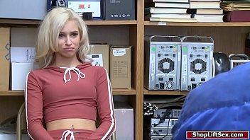 Preview 1 of Sloping Fuck - Blonde shoplifter stripped and fucked