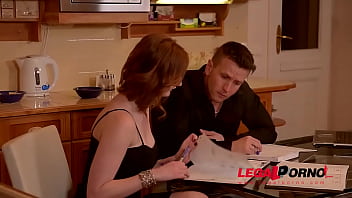 Preview 1 of Xxx Dynam - Kitchen threesome makes cum-lover Lucia Love and Redhead Zara DuRose scream GP502
