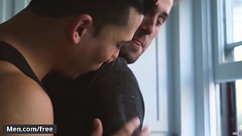 Preview 2 of Jessy Lemos Tranny - Topher Di Maggio and Wesley Woods - Like A Song - Gods Of Men - Trailer preview - Men.com