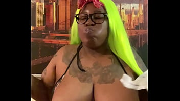 Preview 3 of Www Hotxxx Com - Purple Bun Lime Green Hair And My Bikini Halloween Is Coming!