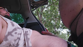 Preview 3 of Cuckoided Father - Hairy bear gives me a cruising handjob until I cum