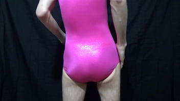 Preview 2 of Jav Free Aleyna Tilki Pornosu - Softcore - Guy in Pink Leotard and Panties