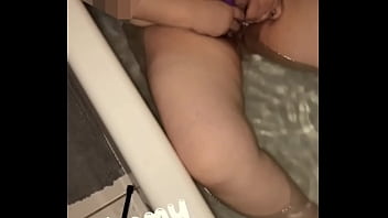 Preview 4 of Cutie Sex Heppy - Fat Slut Stepmom Playing with her Pussy in Bath