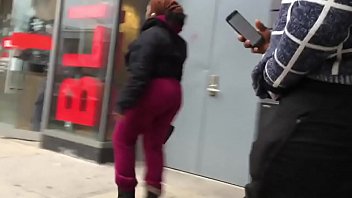 Preview 2 of Brazzers New York Times - Round Booty Ebony Milf in Purple Sweats