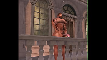 Preview 4 of 18 Com Xxx - drone catches big duane brown on hotel balcony