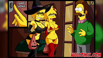 Preview 2 of Laura Megan - Special Halloween Night! Simpsons Porn! Simptoons!