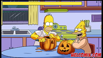 Preview 1 of Laura Megan - Special Halloween Night! Simpsons Porn! Simptoons!