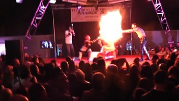 Preview 1 of Femme Avec Un Plombier - Orgy on public stage pornstars
