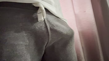 Preview 3 of Cleaning Abgirl - Mr Big Dick UK wears the famous grey sweats and pulls out his big white cock