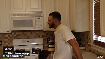Preview 2 of Mom And Dad Fick - Cliff Jensen and Damien Kyle and Myles Landon - Coffee Time - Drill My Hole - Trailer preview - Men.com